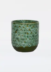 Emerald Reactive Glaze Pot 18cm