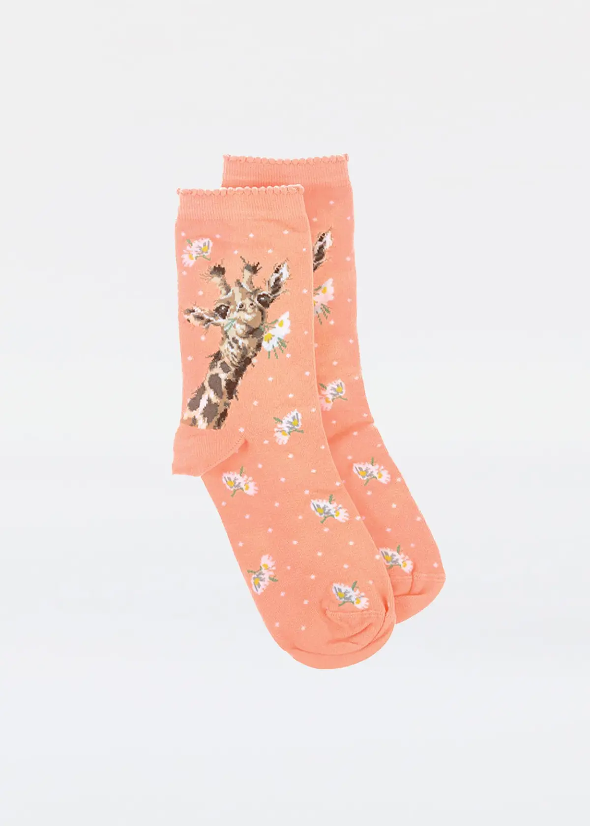 A photo of Giraffe Bamboo Socks Wrendale Designs