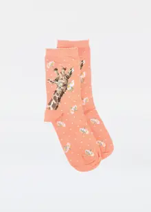 Giraffe Bamboo Socks Wrendale Designs