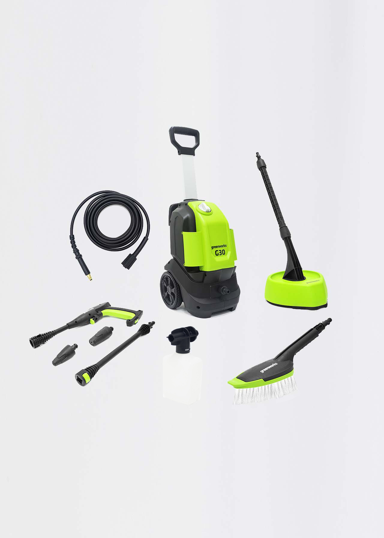 Greenworks G30 Pressure Washer with Patio Head & Brush