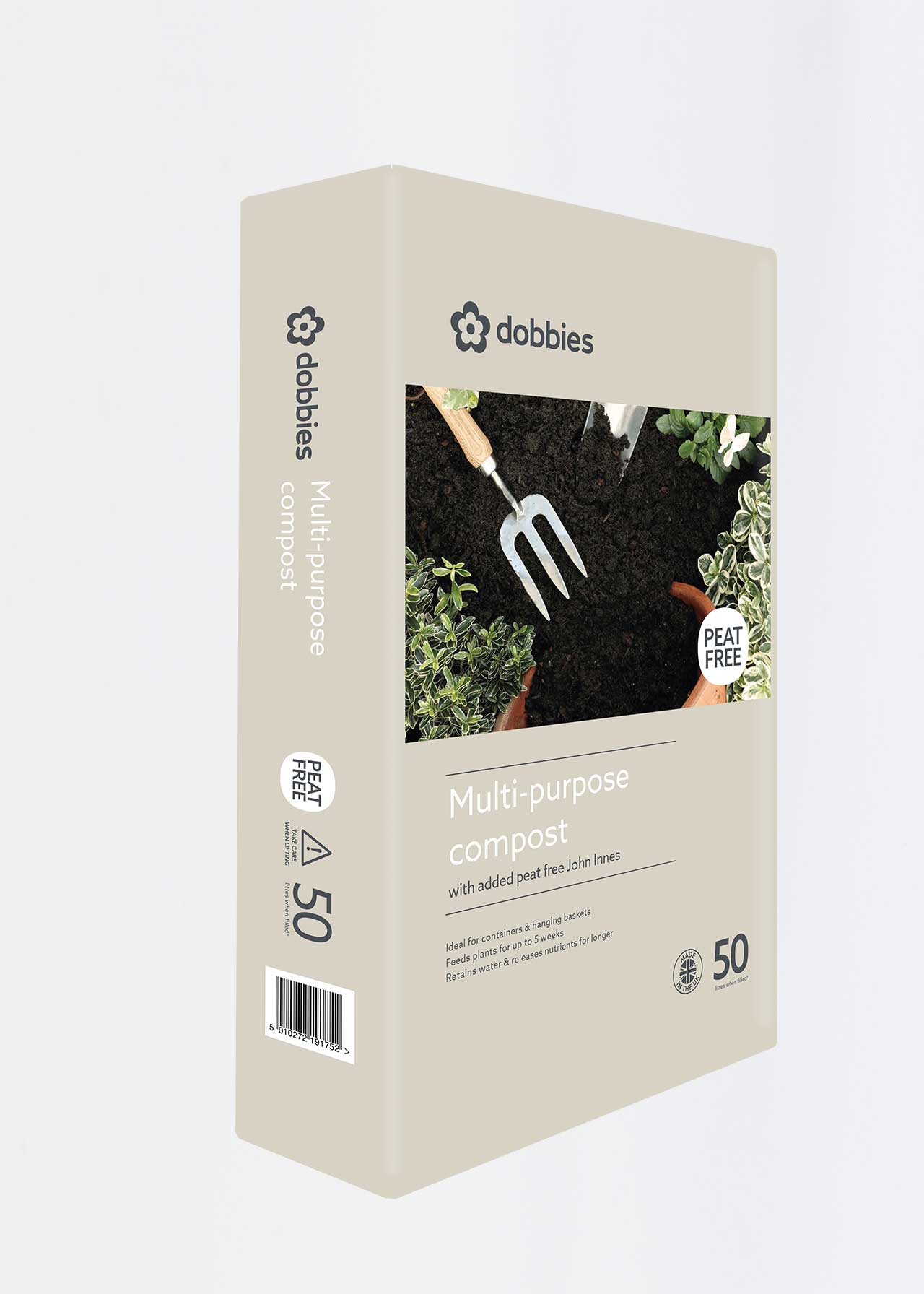 50L Dobbies Peat Free Compost +JI