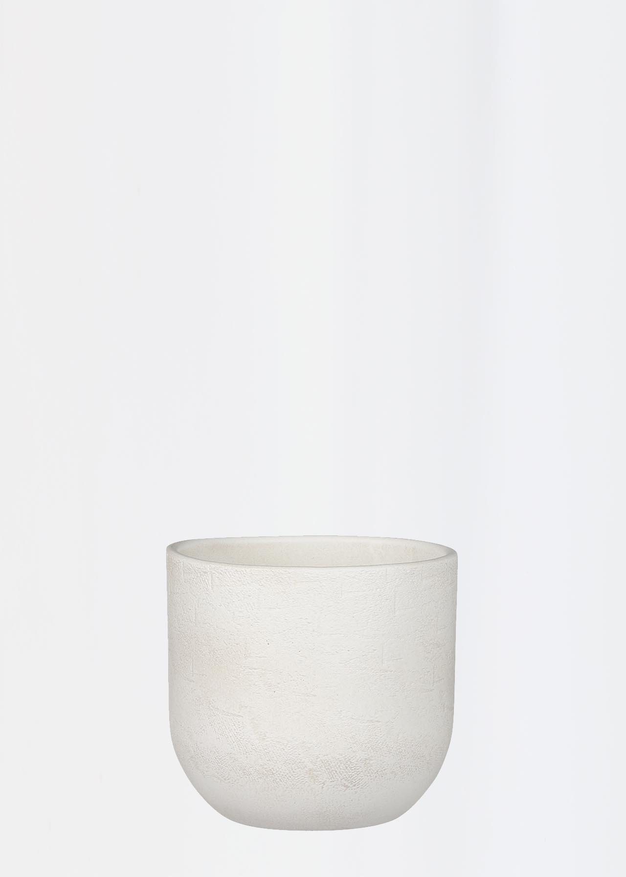 Nora Pot Round White 14cm