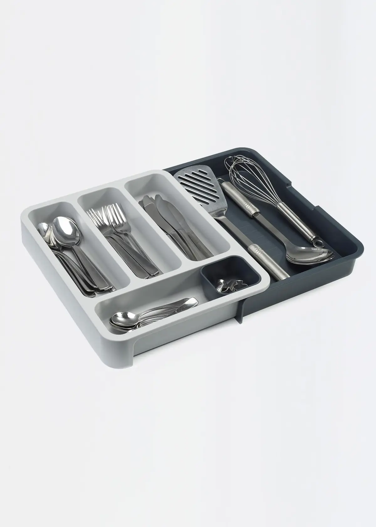 A photo of Joseph Joseph Drawerstore Cutlery Tray Grey
