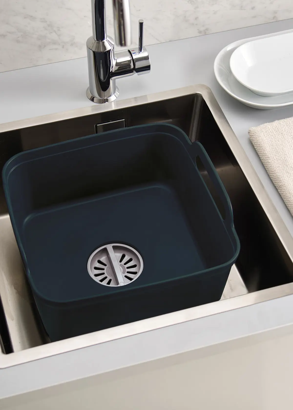 A photo of Wash & Drain Bowl Grey