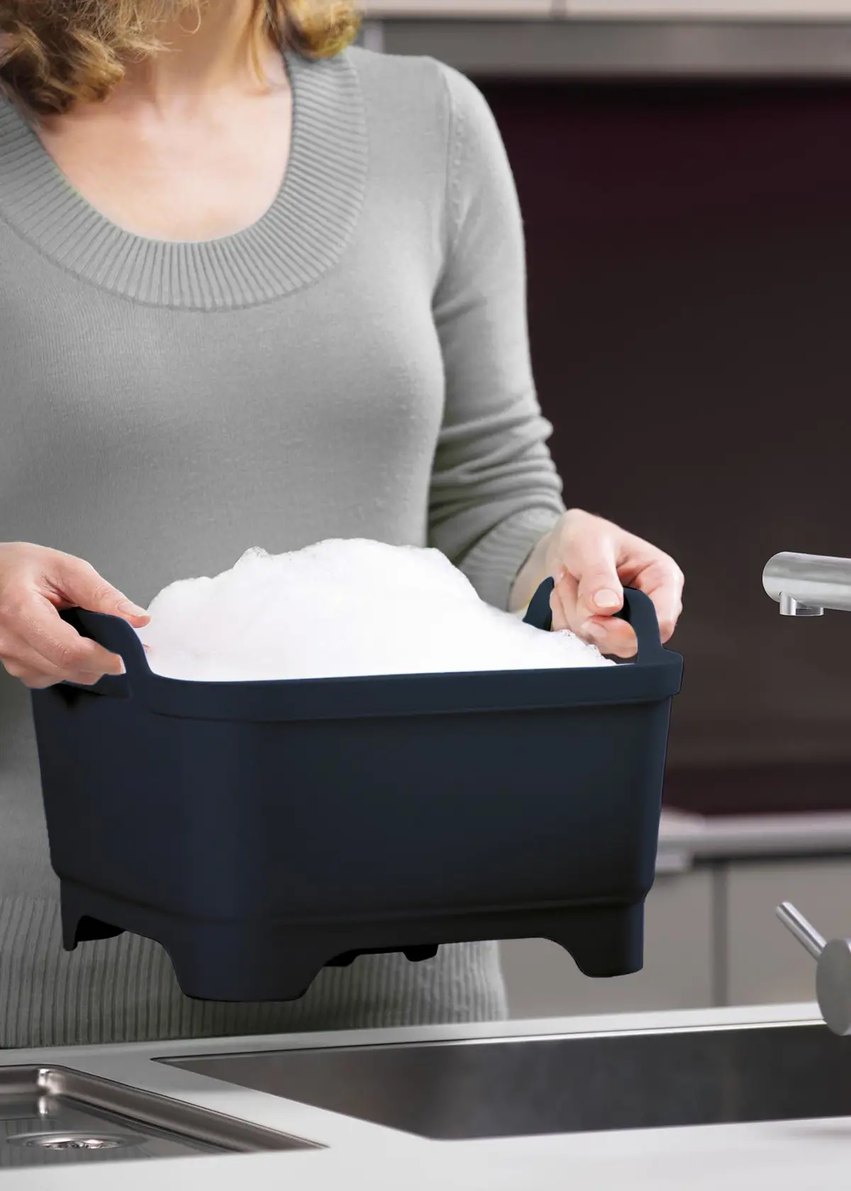 A photo of Wash & Drain Bowl Grey
