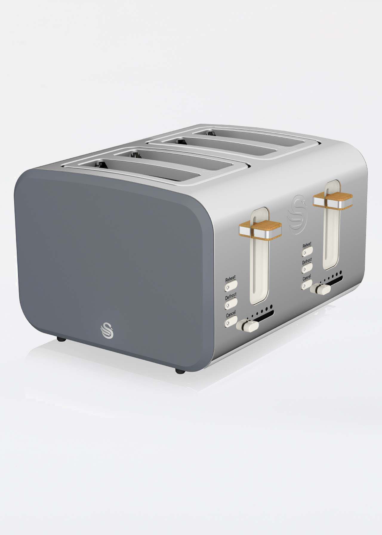 4 Slice Nordic Toaster Grey