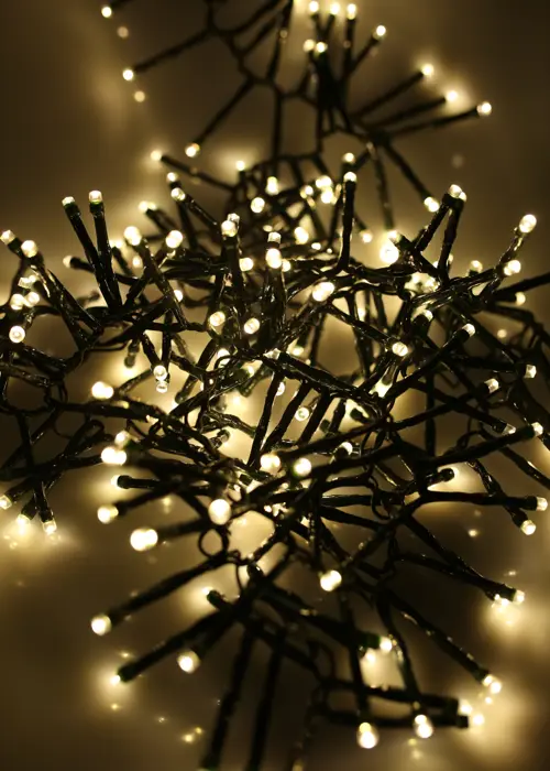 A photo of 480 Warm White Multifunction Cluster String Lights