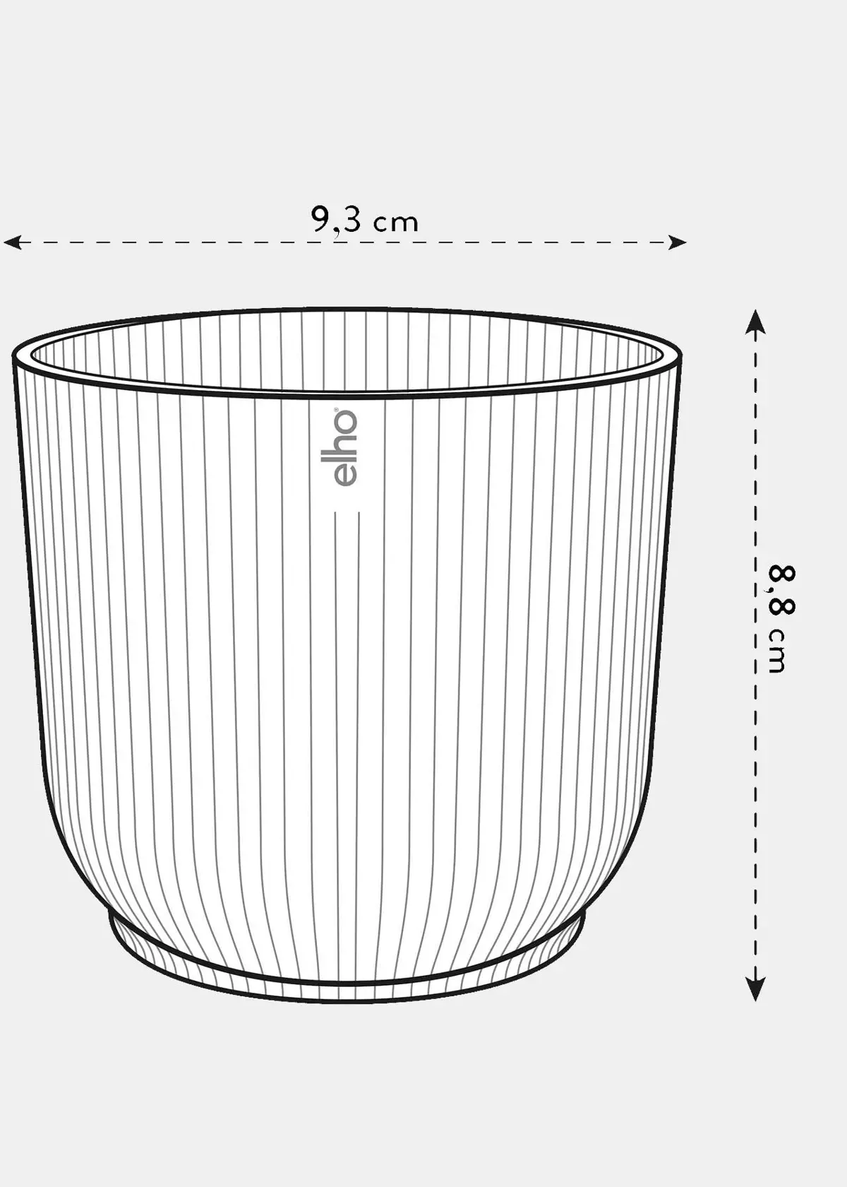 A photo of Elho Vibes Fold Mini Pot 9cm Pink