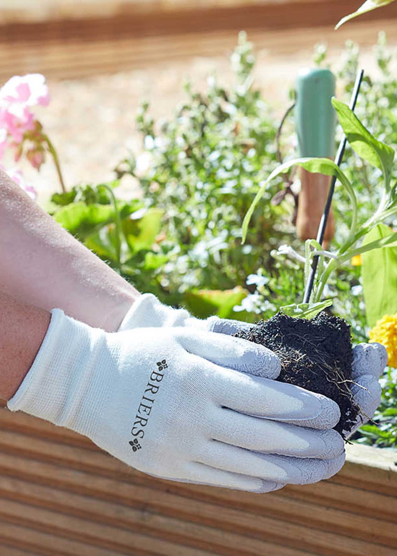 Bamboo Grips Gardening Gloves Medium Lilac