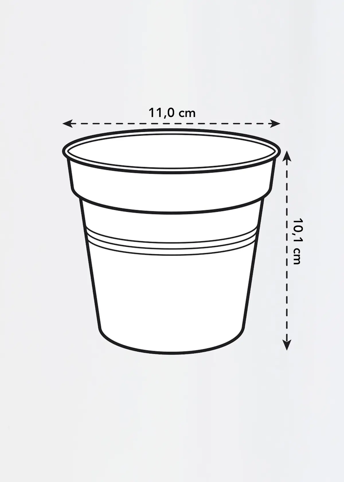 A photo of Elho Green Basics Growpot 11cm Black