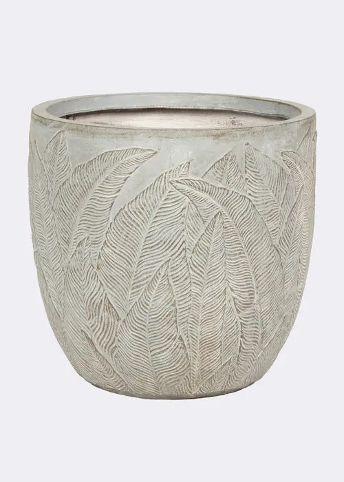 Leaf Print Outdoor Pot 26cm