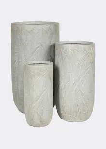 Leaf Print Tall Outdoor Pot 44cm