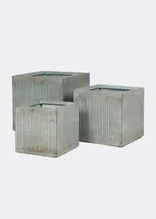 Oxide Stripe Cube Outdoor Pot 44cm