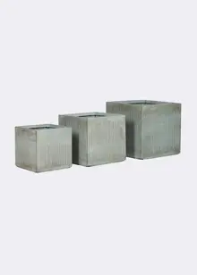 Oxide Stripe Cube Outdoor Pot 44cm