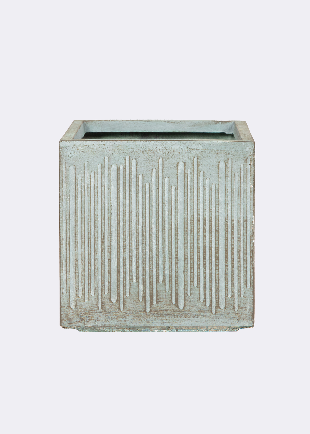 Oxide Stripe Cube Outdoor Pot 30cm