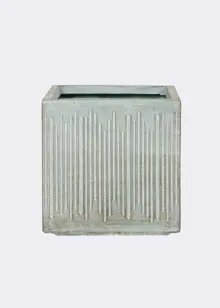Oxide Stripe Cube Outdoor Pot 30cm
