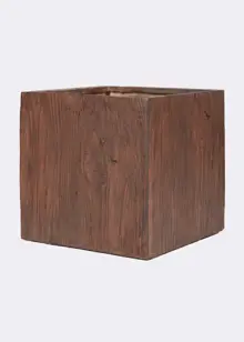 Wood Effect Square Outdoor Pot 44cm