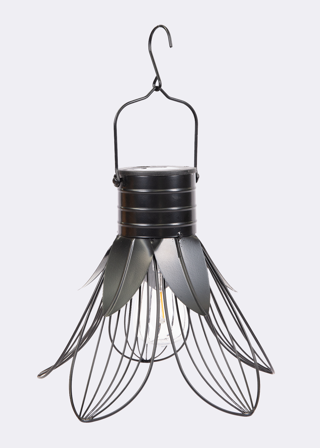 Black Flower Solar Lantern