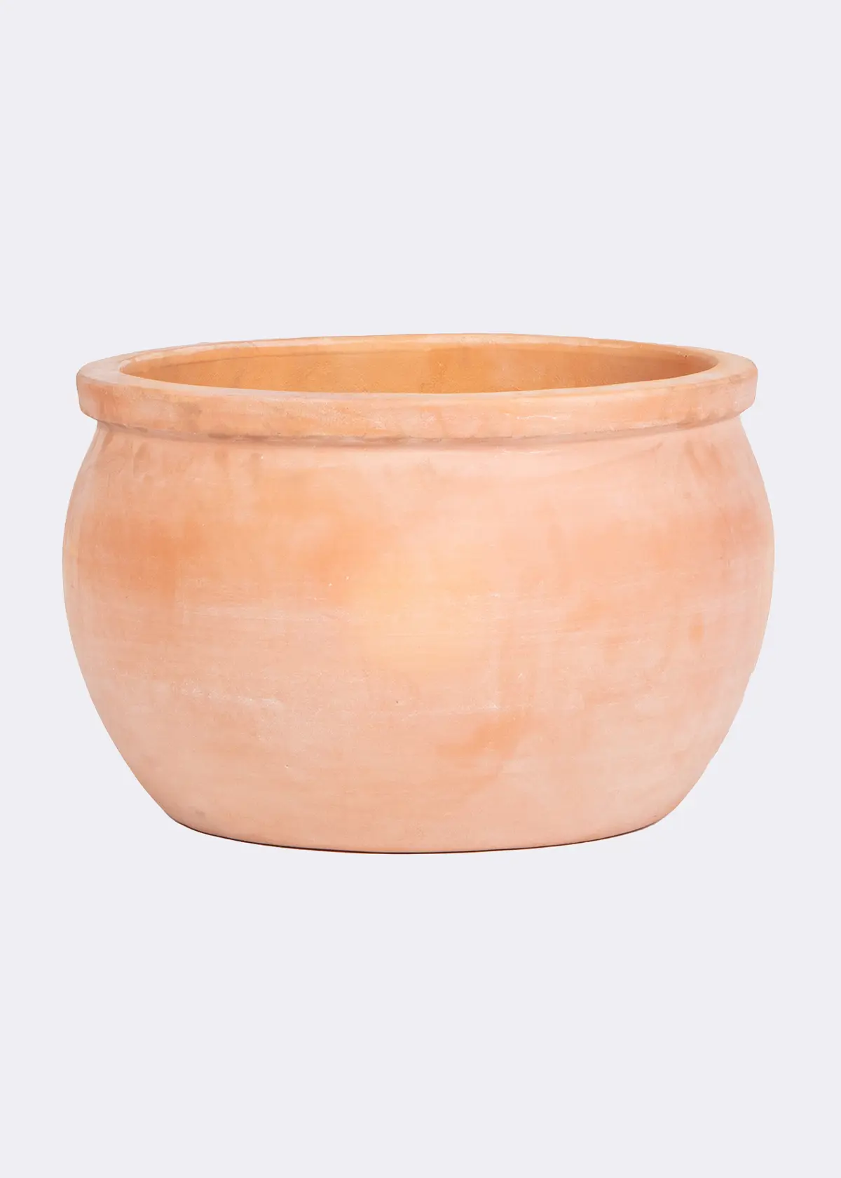 A photo of White Wash Terracotta Outdoor Pot 37cm
