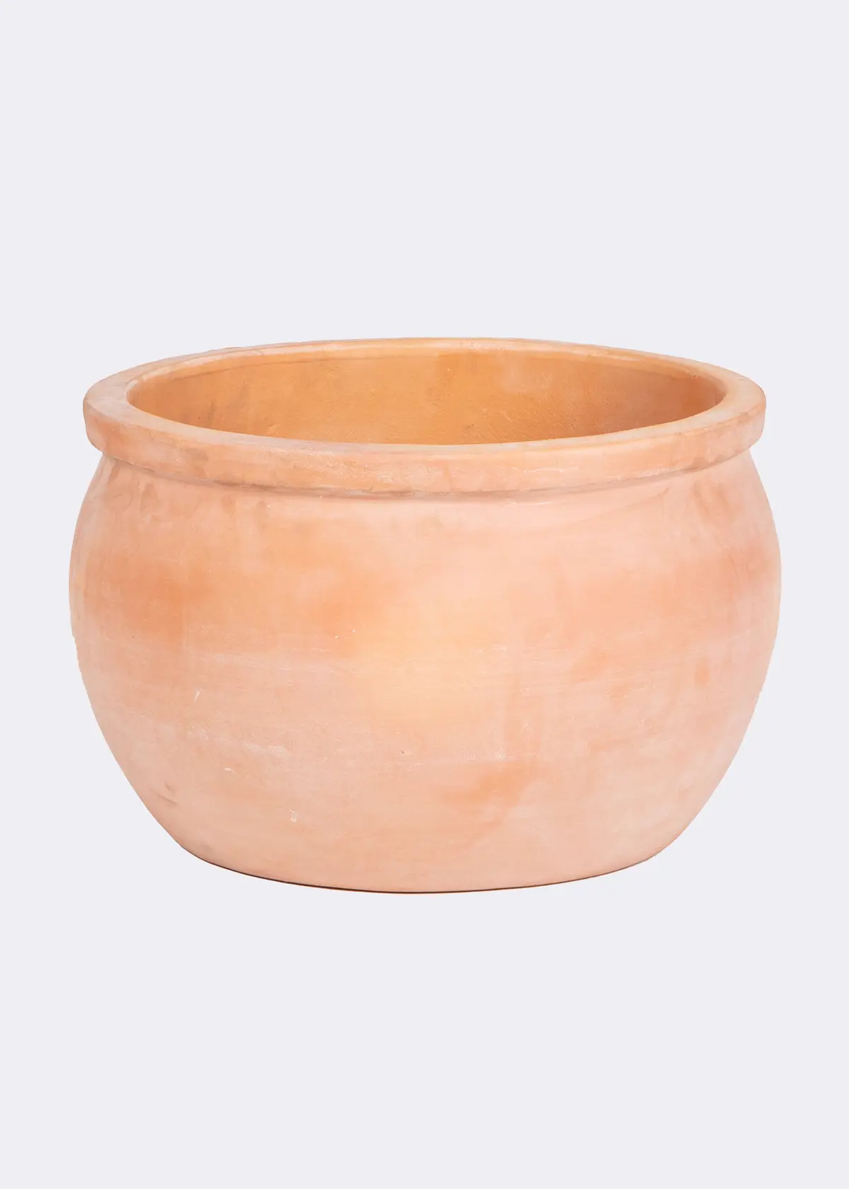 A photo of White Wash Terracotta Outdoor Pot 26cm