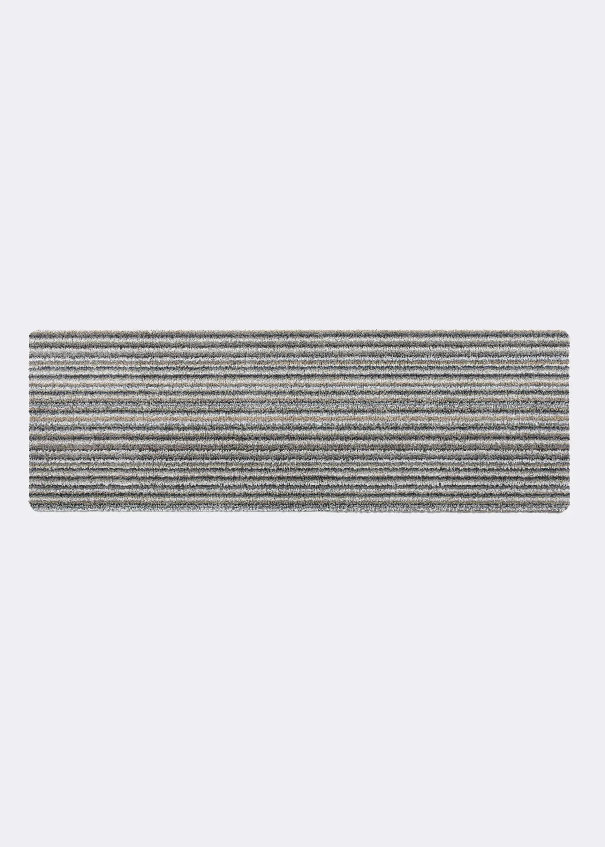 A photo of Dobbies Plain Portland Stone Stripe Indoor Runner 50x150cm