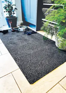 Dobbies Cotton Charcoal Indoor Runner 50x150cm