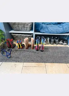 Dobbies Cotton Charcoal Indoor Runner 50x150cm