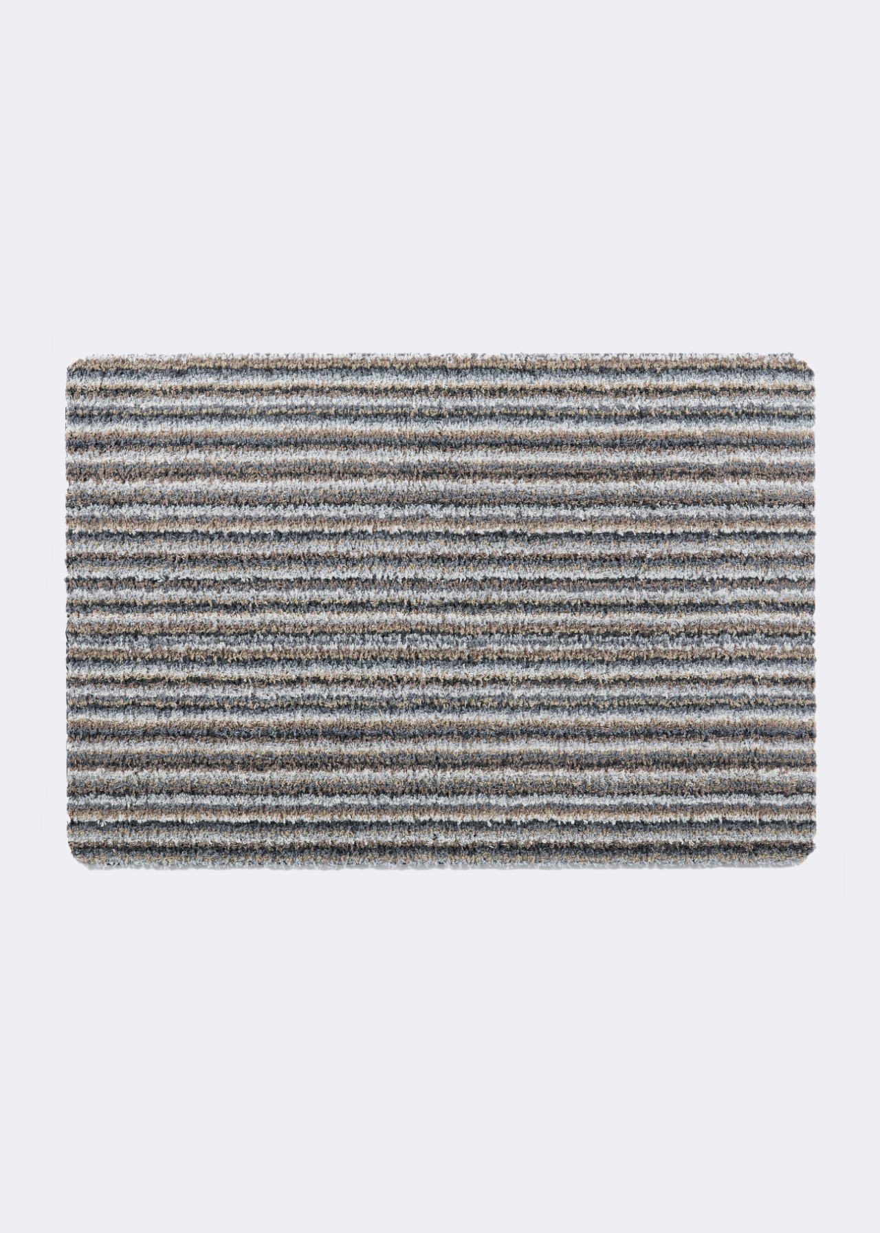 Dobbies Plain Portland Stone Stripe Indoor Mat 50x75cm