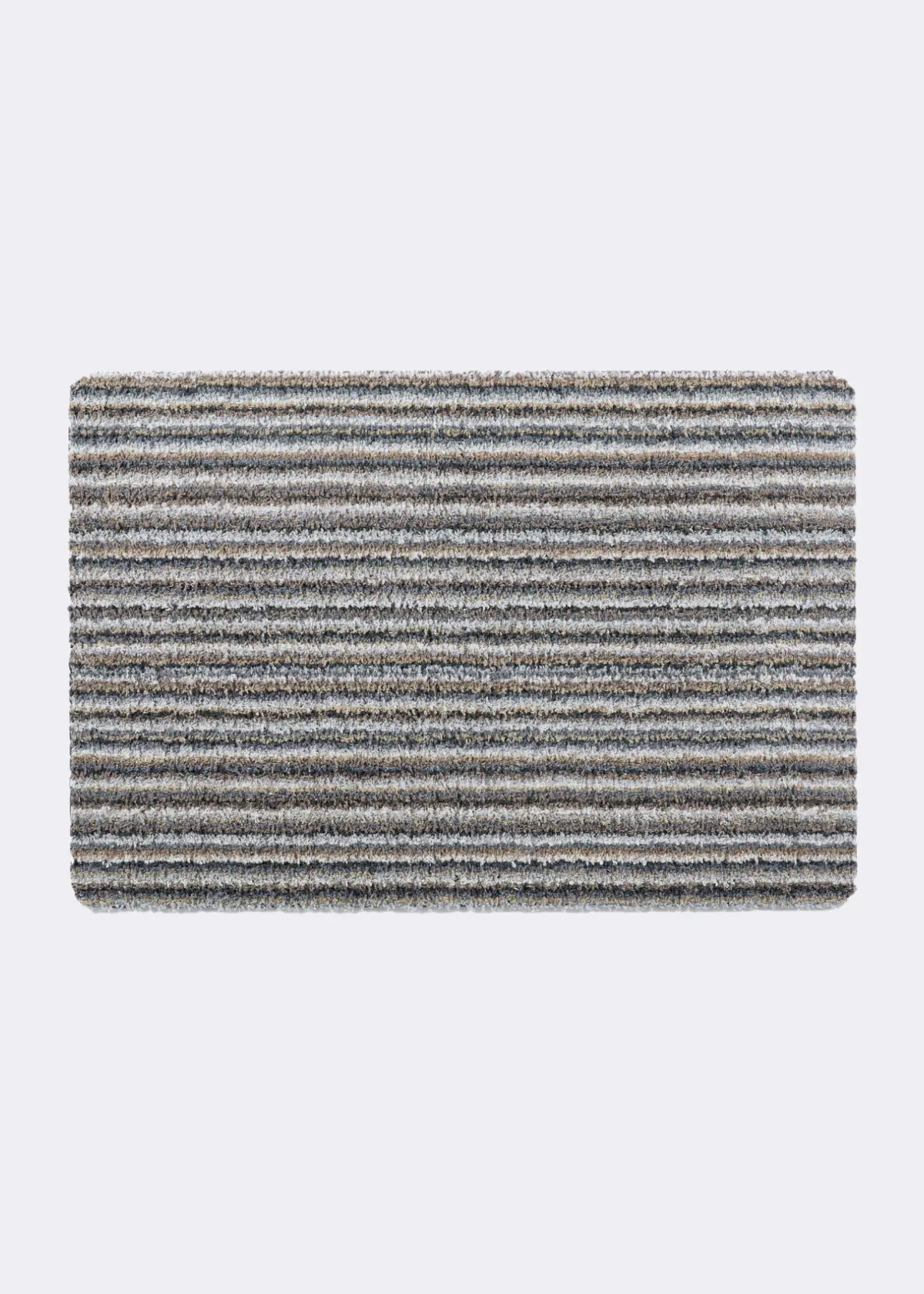 A photo of Dobbies Plain Portland Stone Stripe Indoor Mat 50x75cm