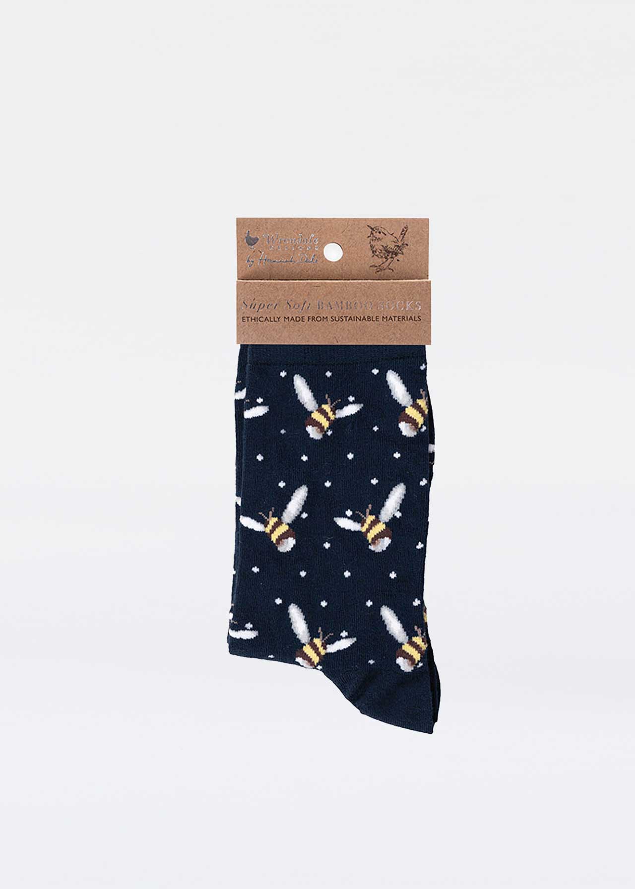 Bee Sock Navy Bamboo Socks