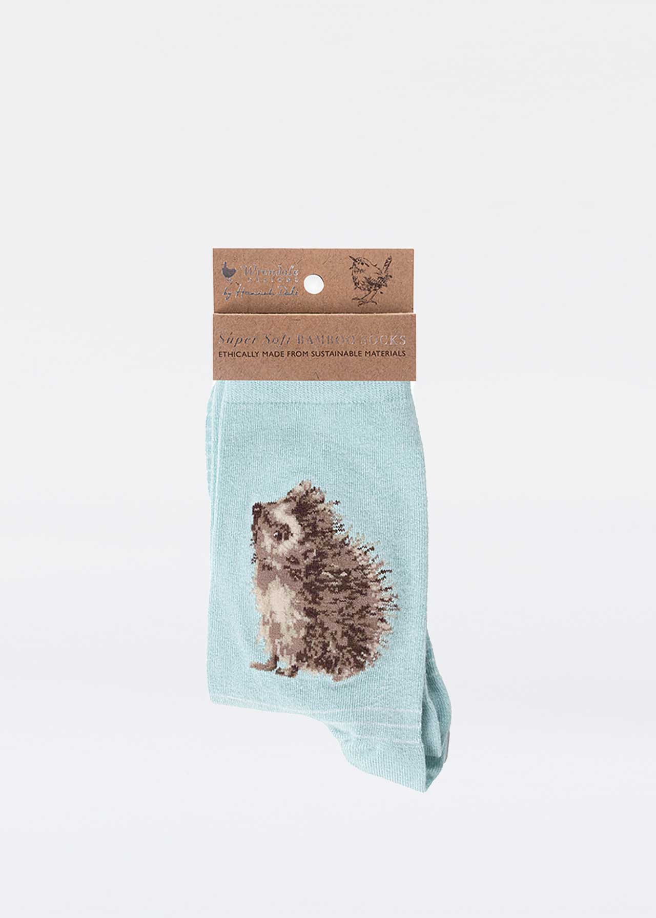 Hedgehog Green Bamboo Socks