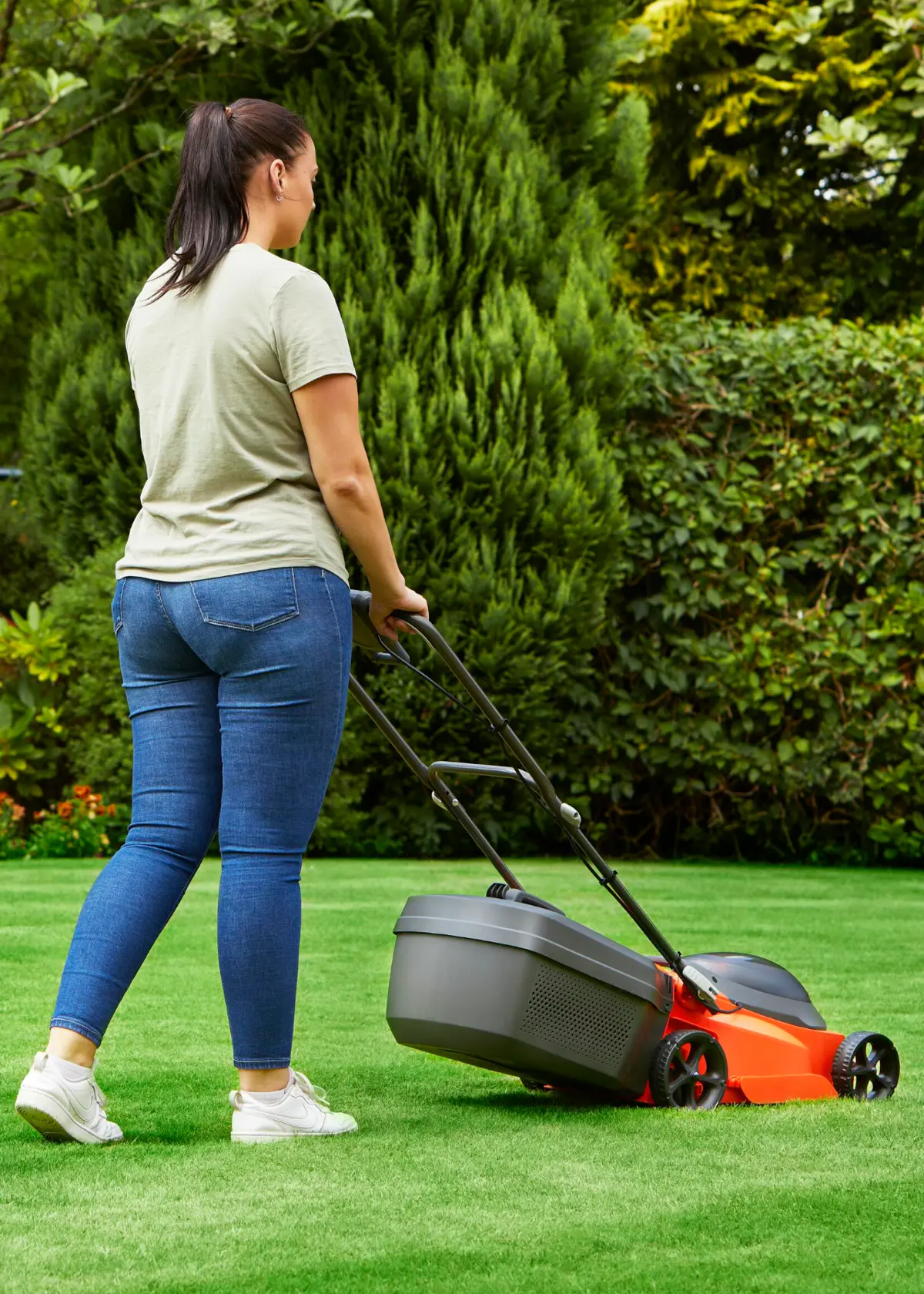 A photo of Flymo EasiStore 380R Cordless Rotary Lawnmower 36V Battery