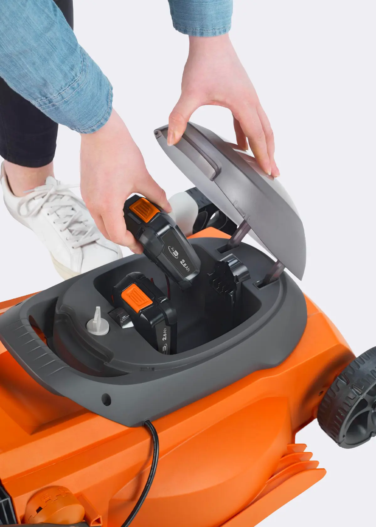 A photo of Flymo EasiStore 380R Cordless Rotary Lawnmower 36V Battery