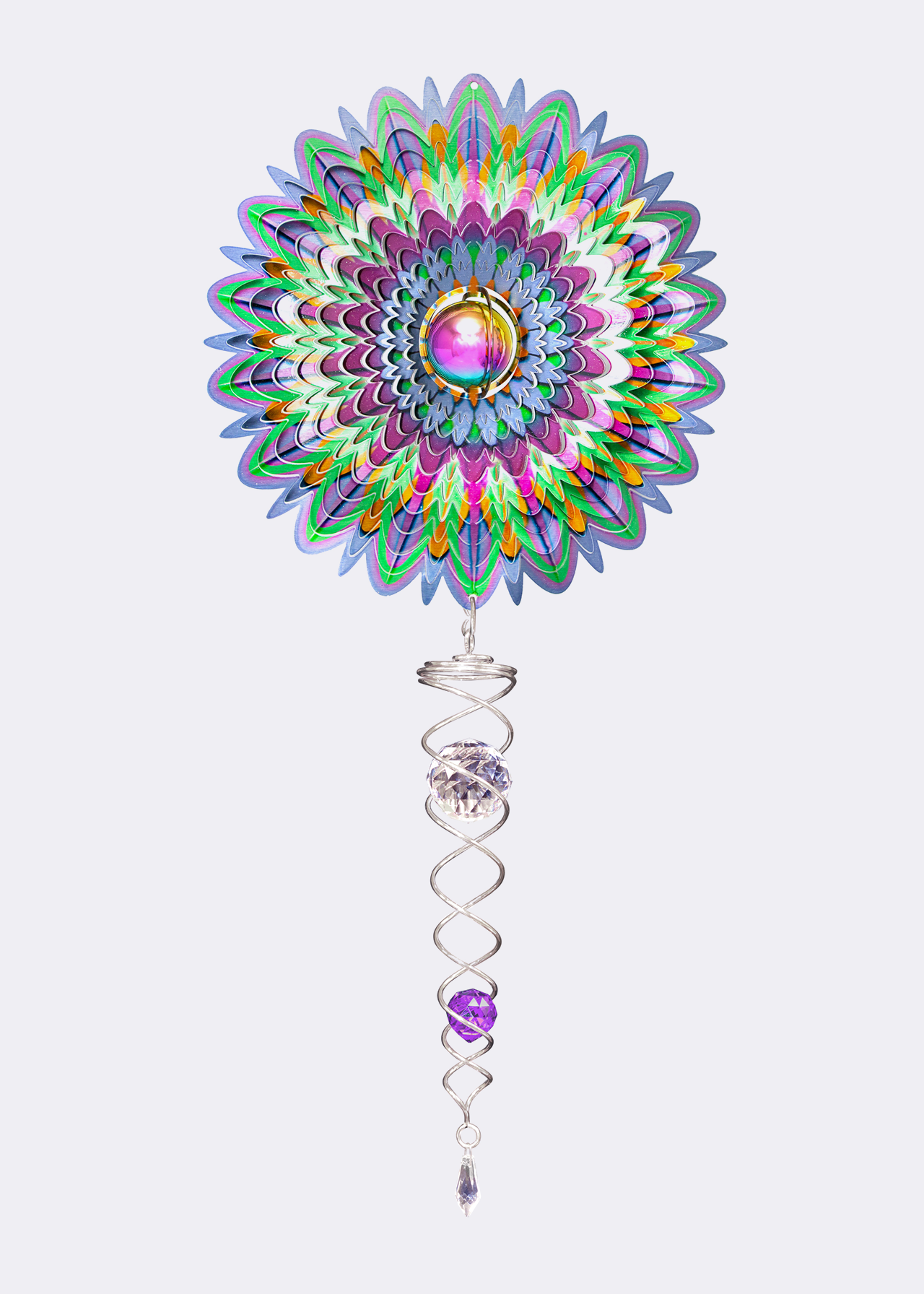 Mandala Gazing Ball Wind Spinner With Crystal Tail Dobbies Garden Centres