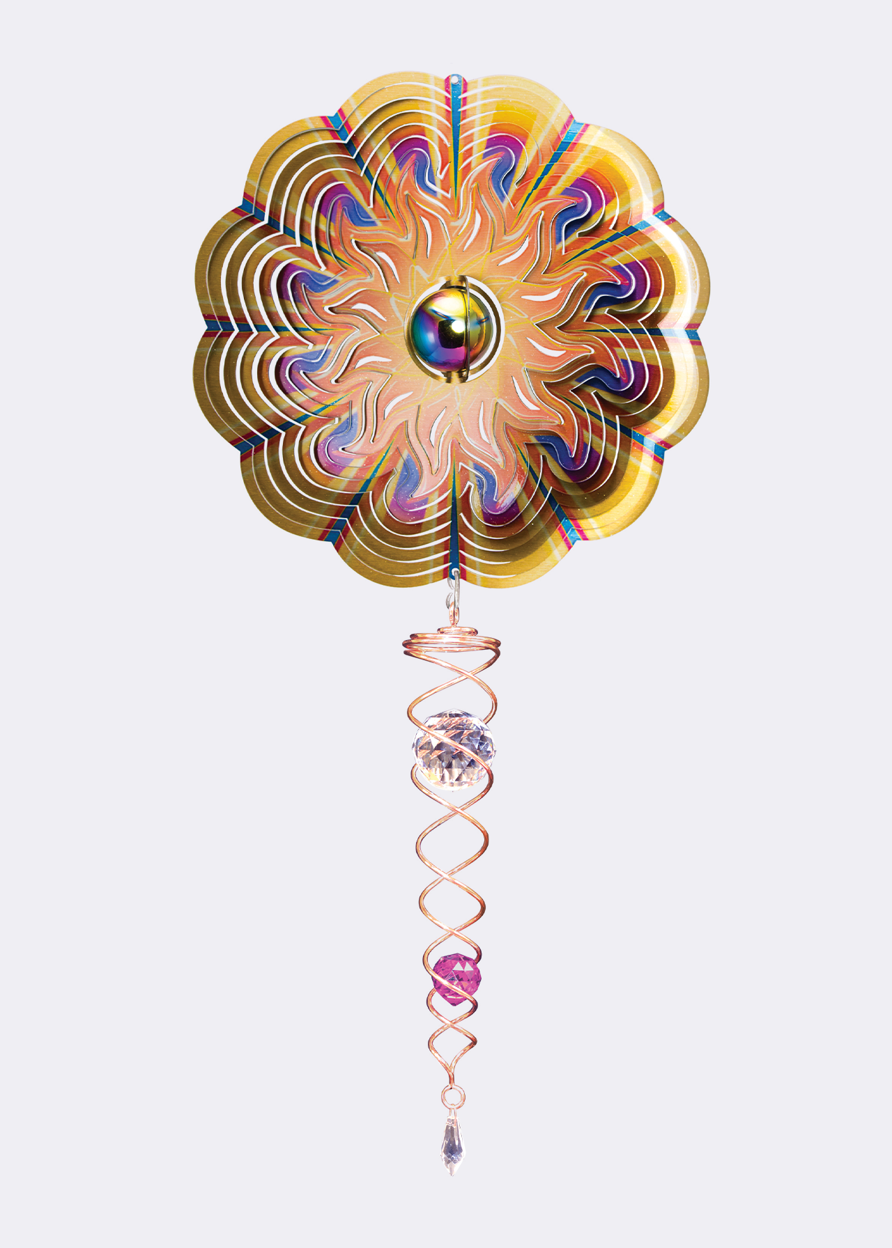 Sun Gazing Ball Wind Spinner With Crystal Tail Dobbies Garden Centres