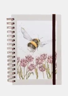 Bee Spiral Notebook - Flight Of The Bumblebee Wrendale Desig