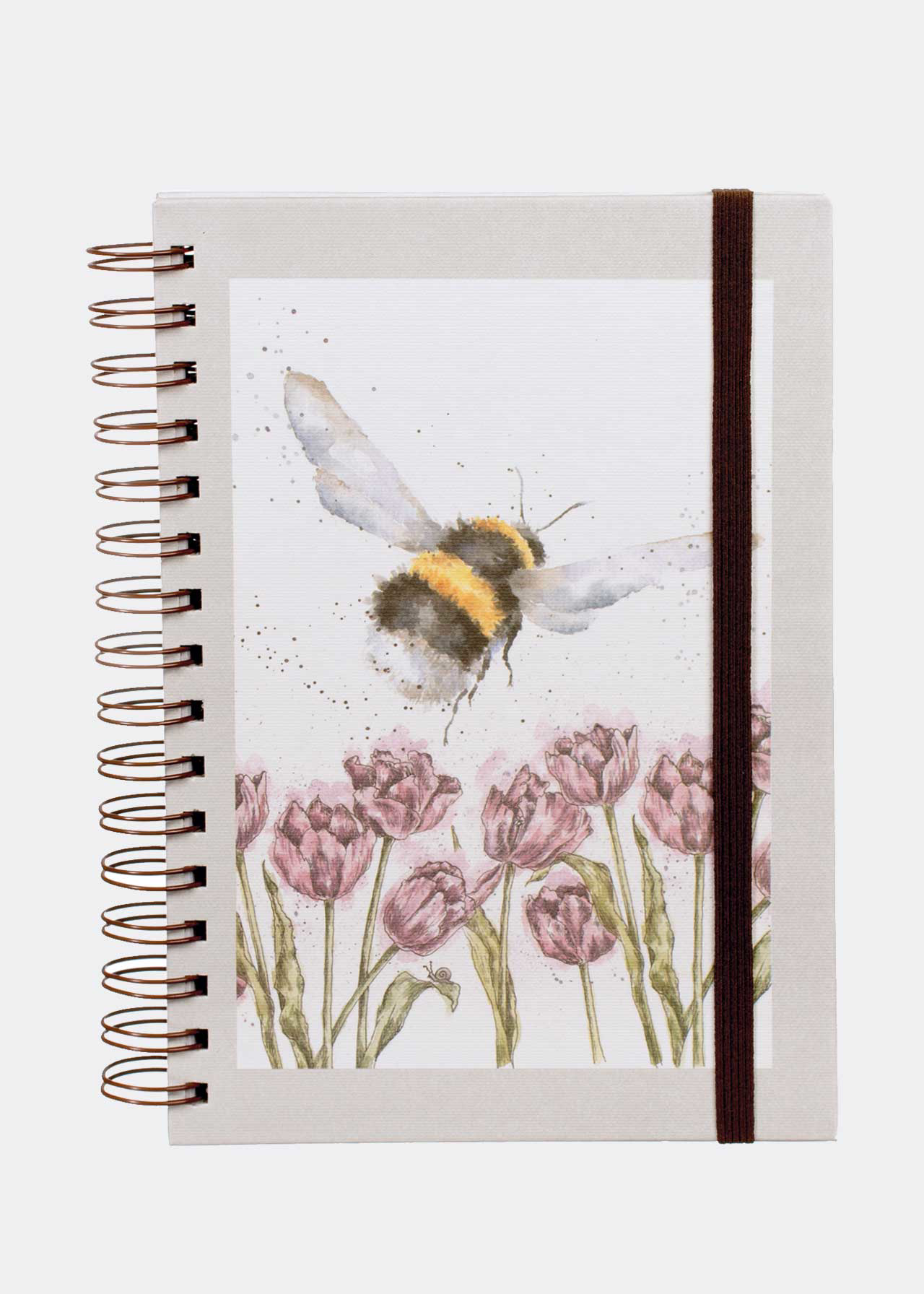 Bee Spiral Notebook - Flight Of The Bumblebee Wrendale Desig