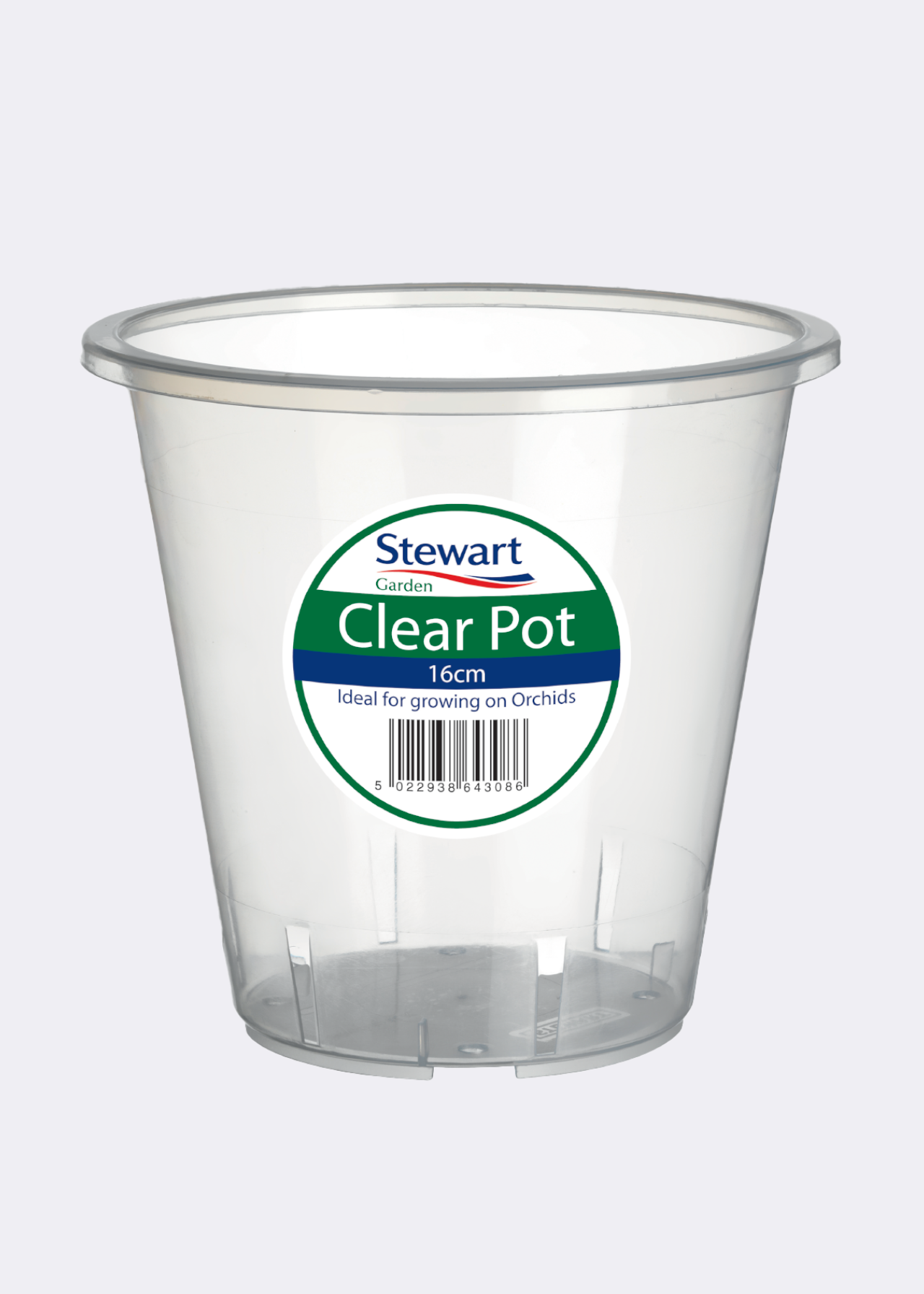 Clear Orchid Pot 16cm
