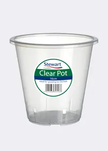 Clear Orchid Pot 16cm