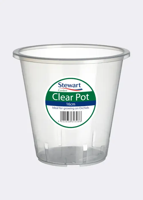 Clear Orchid Pot 16cm