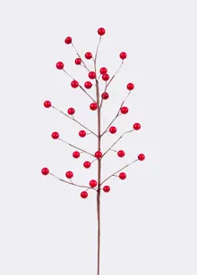 Faux Red Berry Stem 65cm