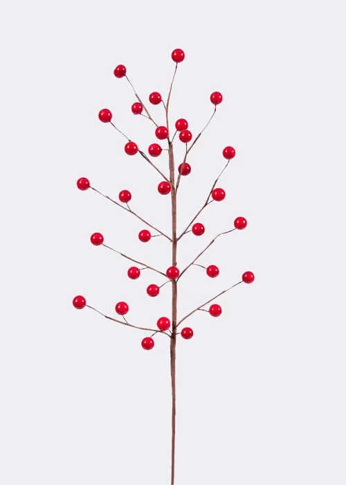 A photo of Faux Red Berry Stem 65cm