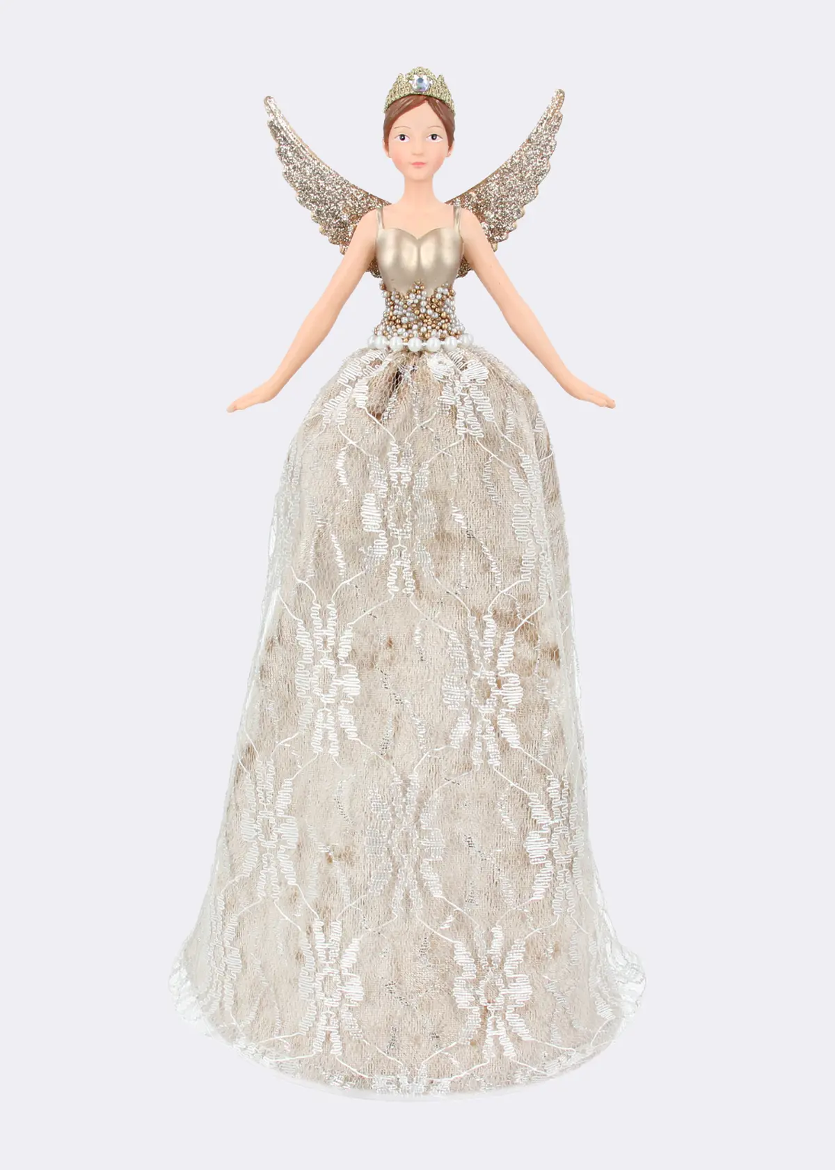A photo of Gold Lacefairy Tree Topper 28cm