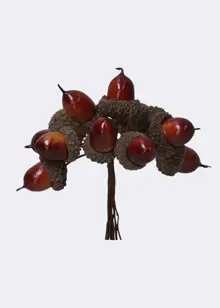Brown Faux Acorn Pick Bunch 11cm