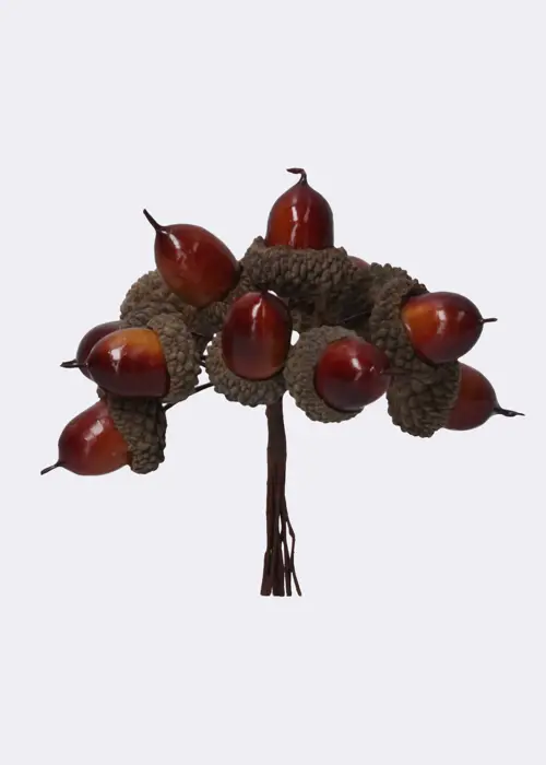 A photo of Brown Faux Acorn Pick Bunch 11cm
