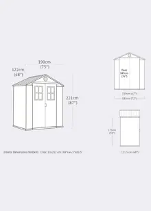 Henley 6x4 Garden Shed Green