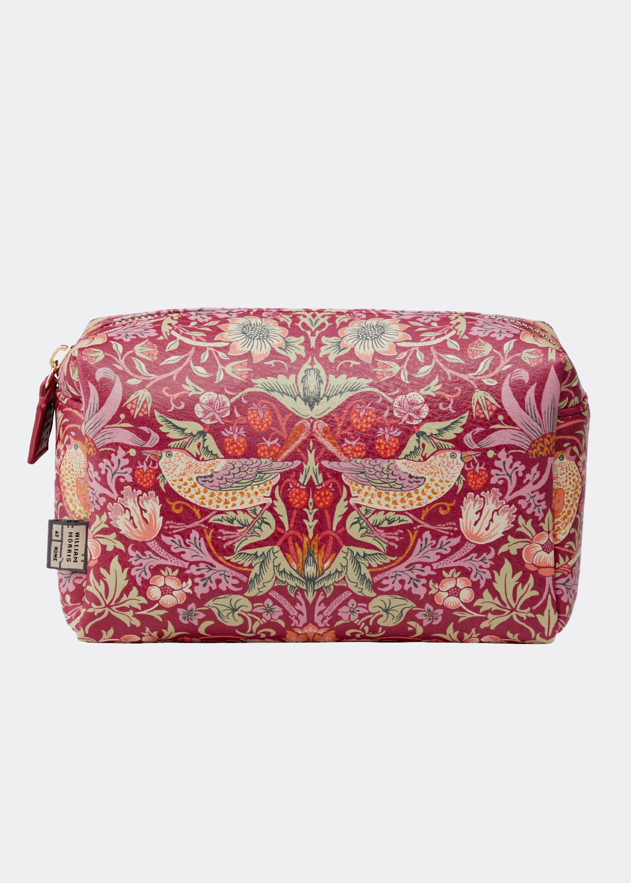 William Morris Strawberry Thief Vegan Leather Wash Bag