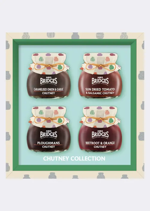A photo of Mrs Bridges Chutneys 4 Jar Gift Set