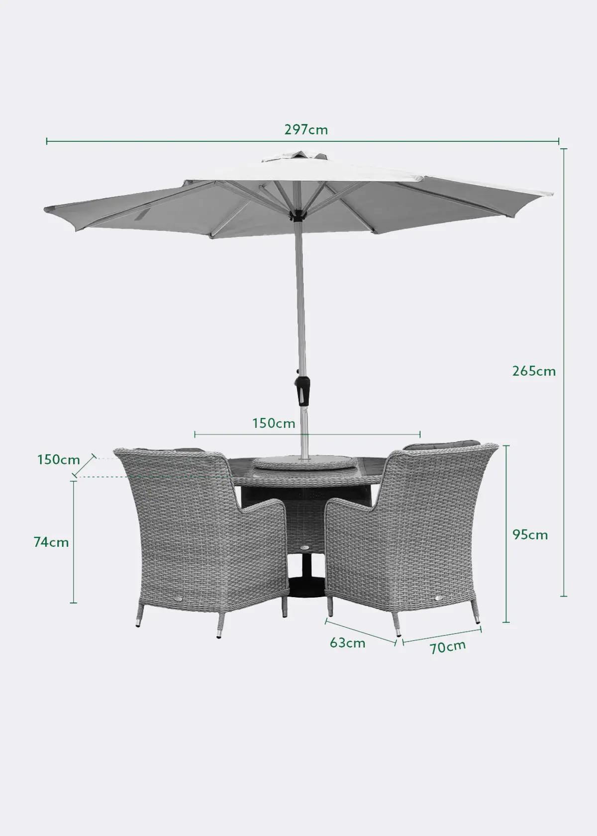 A photo of Ashton Rattan 6 Seat Outdoor Dining Set