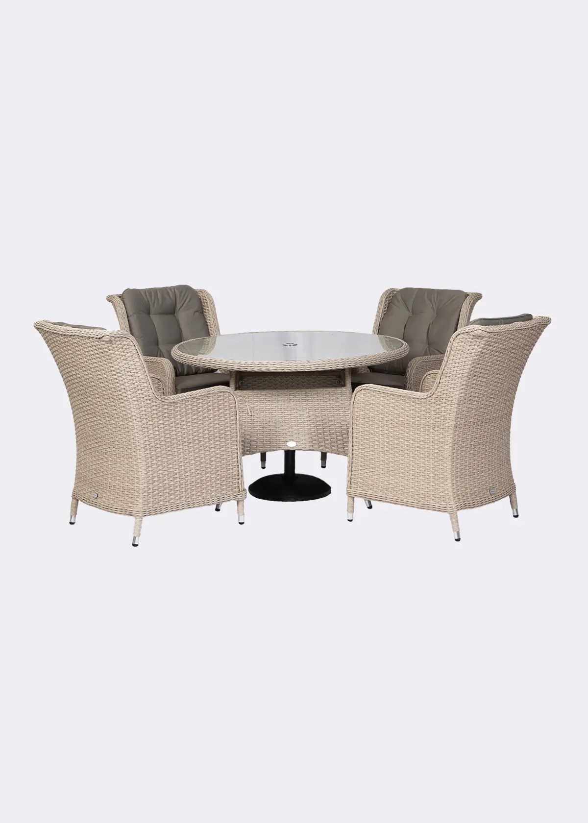 Ashton Rattan 4 Seat Outdoor Dining Set